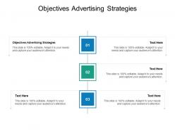 Objectives advertising strategies ppt powerpoint presentation model deck cpb