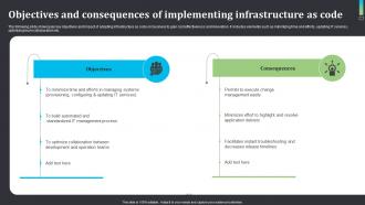 Objectives And Consequences Of Implementing Infrastructure As Code