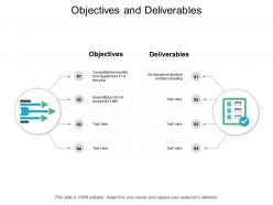 Objectives and deliverables