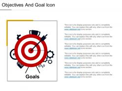 Objectives and goal icon ppt infographics