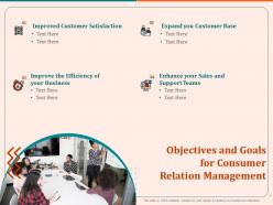 Objectives and goals for consumer relation management ppt inspiration