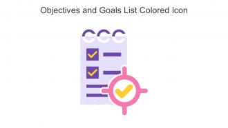Objectives And Goals List Colored Icon In Powerpoint Pptx Png And Editable Eps Format