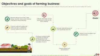 Objectives And Goals Of Farming Business Farming Business Plan BP SS
