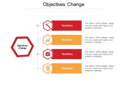 Objectives change ppt powerpoint presentation model topics cpb