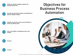 Objectives for business process automation aims errors powerpoint presentation outfit
