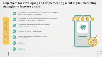 Objectives For Developing And Implementing Retail Digital Marketing Strategies