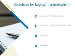 Objectives for logical incrementalism ppt powerpoint presentation styles