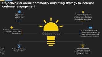 Objectives For Online Commodity Marketing Strategy To Increase Customer Engagement