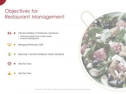 Objectives for restaurant management ppt powerpoint presentation layouts icon