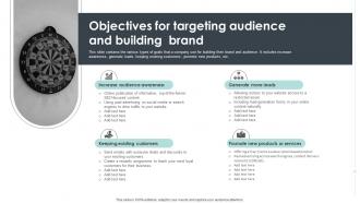 Objectives For Targeting Audience And Building Brand