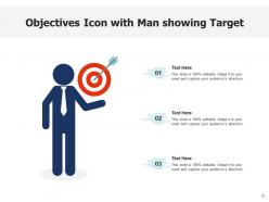 Objectives Icon Arrow Target Graph Box Tick