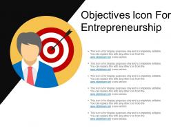 Objectives icon for entrepreneurship ppt model