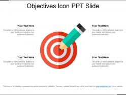Objectives icon ppt slide
