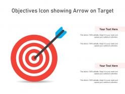 Objectives icon showing arrow on target