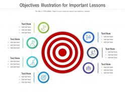 Objectives illustration for important lessons infographic template