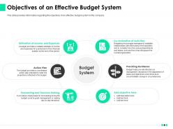 Objectives of an effective budget system ppt file deck