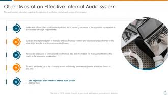 Objectives of an effective internal audit system overview of internal audit planning checklist