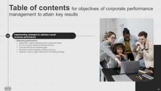 Objectives Of Corporate Performance Management To Attain Key Results Complete Deck Good Impactful