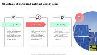 Objectives Of Designing National Energy Plan