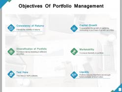 Objectives of portfolio management ppt powerpoint presentation file designs
