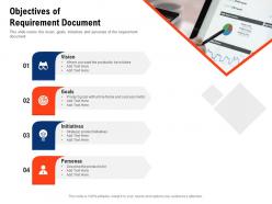Objectives of requirement document requirement gathering methods ppt powerpoint icons