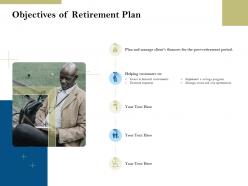 Objectives of retirement plan pension plans ppt powerpoint presentation sample