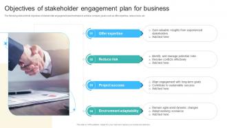Objectives Of Stakeholder Engagement Plan For Business