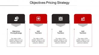 Objectives Pricing Strategy Ppt PowerPoint Presentation Visual Aids Professional Cpb