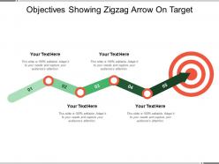 Objectives showing zigzag arrow on target