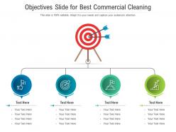 Objectives slide for best commercial cleaning infographic template