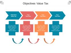 Objectives value tax ppt powerpoint presentation model infographics cpb