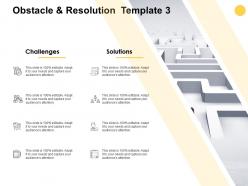 Obstacle and resolution template dollar checklist ppt powerpoint presentation icon objects