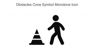Obstacles Cone Symbol Monotone Icon In Powerpoint Pptx Png And Editable Eps Format