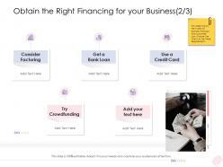 Obtain the right financing for your business enterprise management ppt background
