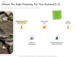 Obtain the right financing for your business strategic planning ppt template