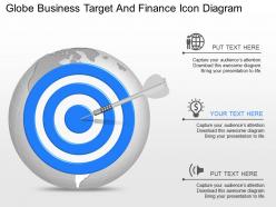 Oc globa business target and finance icon diagram powerpoint template