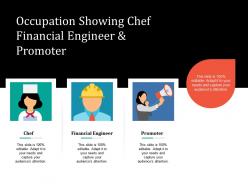 Occupation showing chef financial engineer and promoter