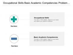 Occupational skills basic academic competencies problem solving creativity