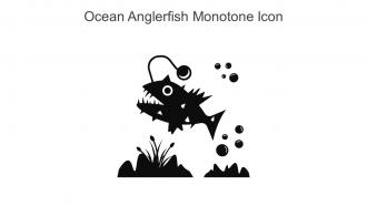 Ocean Anglerfish Monotone Icon In Powerpoint Pptx Png And Editable Eps Format
