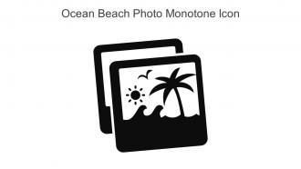Ocean Beach Photo Monotone Icon In Powerpoint Pptx Png And Editable Eps Format