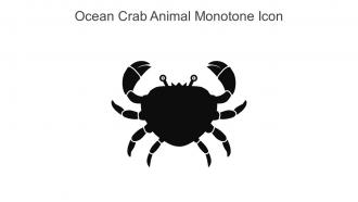 Ocean Crab Animal Monotone Icon In Powerpoint Pptx Png And Editable Eps Format