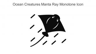 Ocean Creatures Manta Ray Monotone Icon In Powerpoint Pptx Png And Editable Eps Format