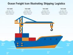 Ocean Freight Icon Illustrating Shipping Logistics