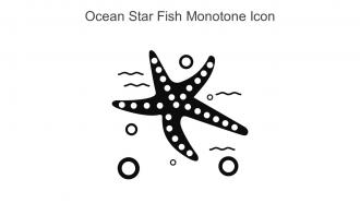 Ocean Star Fish Monotone Icon In Powerpoint Pptx Png And Editable Eps Format