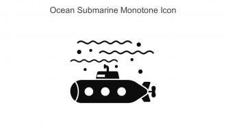 Ocean Submarine Monotone Icon In Powerpoint Pptx Png And Editable Eps Format