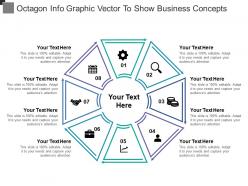 Octagon info graphic vector to show business concepts