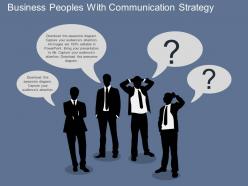 Od business peoples with communication strategy flat powerpoint design