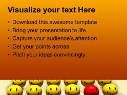 Odd one out smiley spreading happiness powerpoint templates ppt themes and graphics 0113