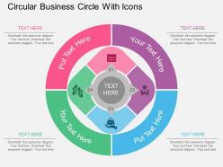 Oe circular business circle with icons flat powerpoint design