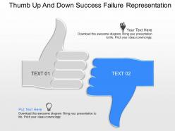 Oe thumb up and down success failure representation powerpoint template